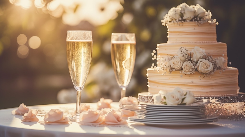 wedding cake mariage champagne